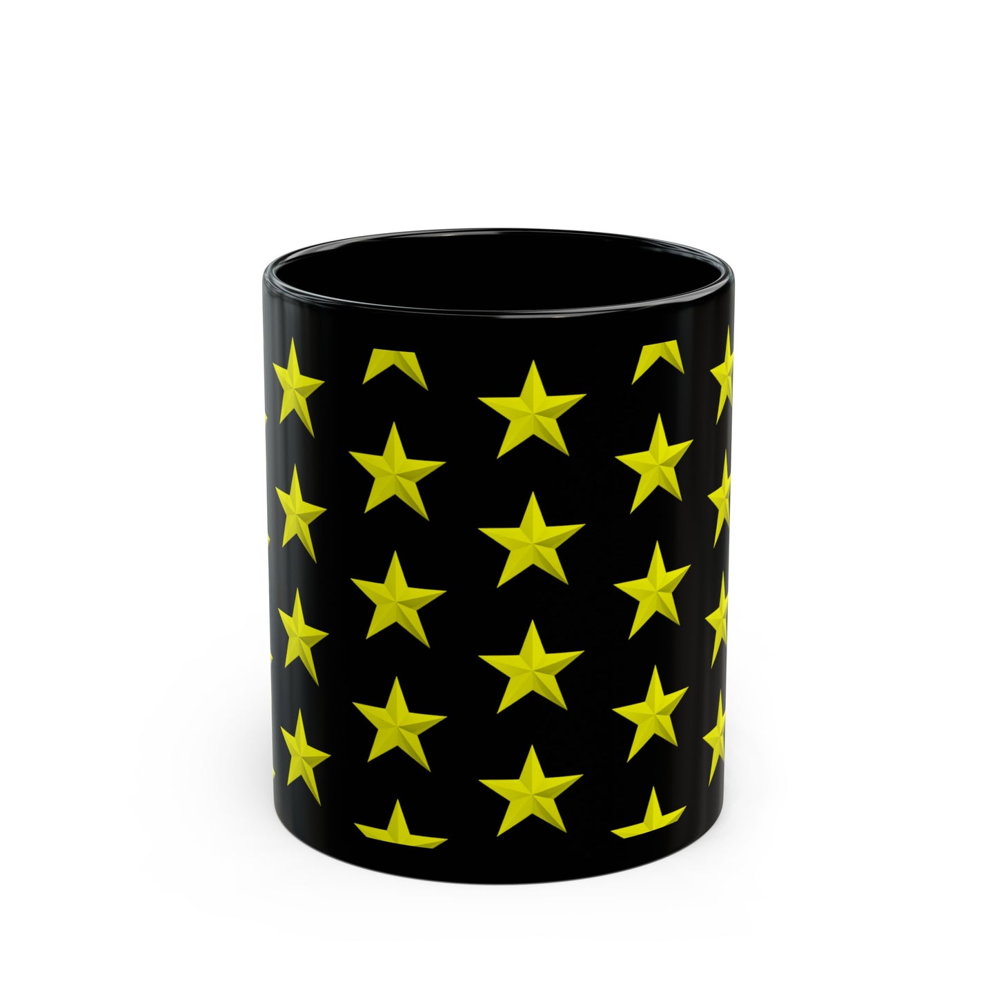 Yellow Stars on Black