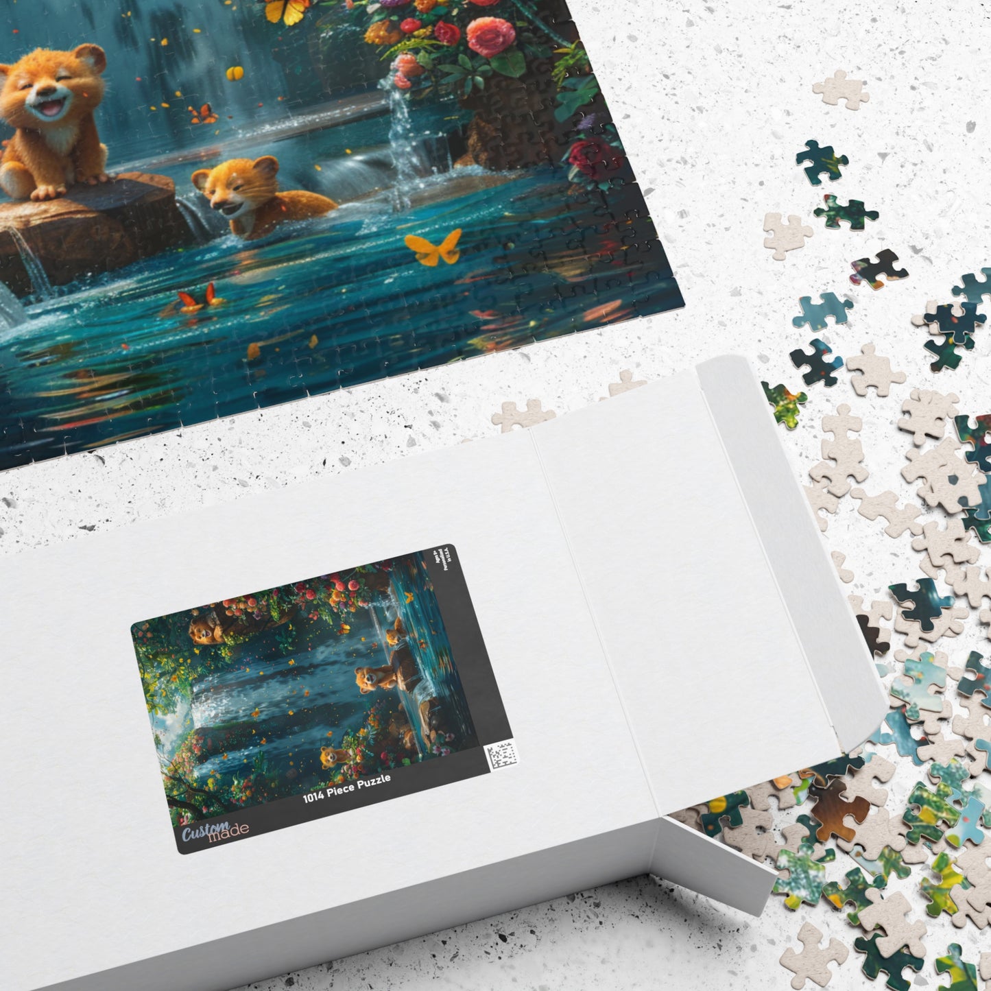 Fun By The Waterfall - 1014-Piece Jigsaw Puzzle