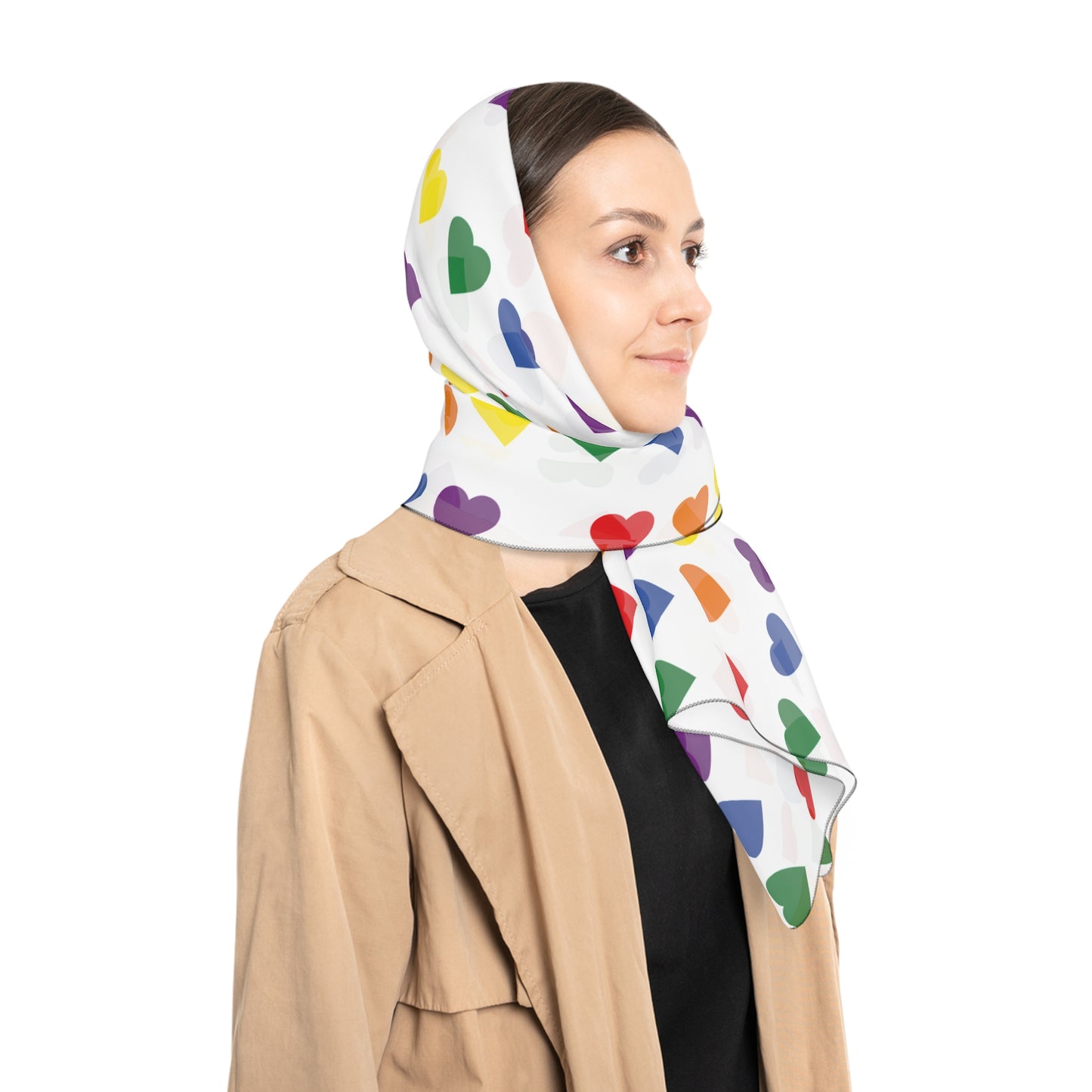 Rainbow Hearts Scarf