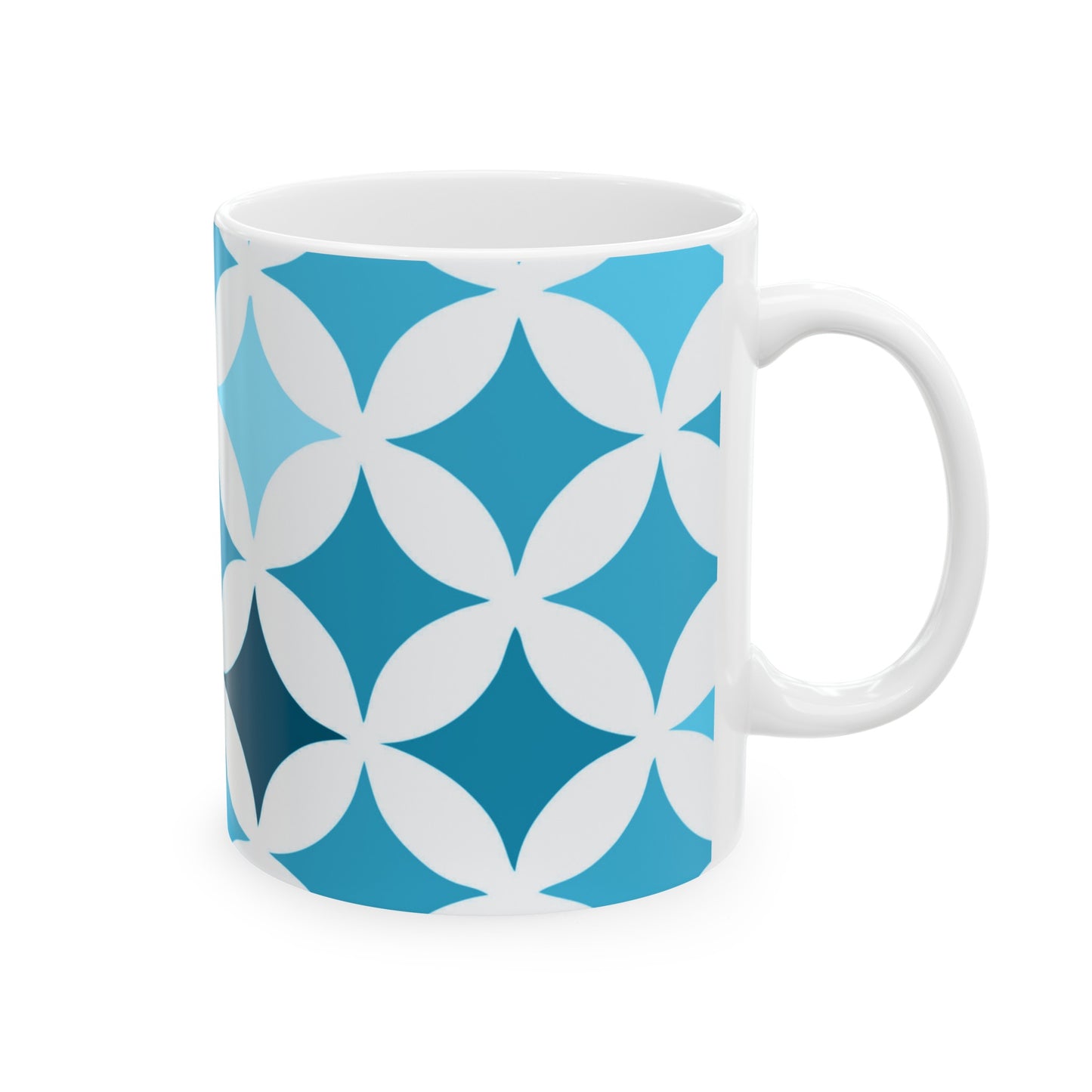 Blue and White Seamless Stars