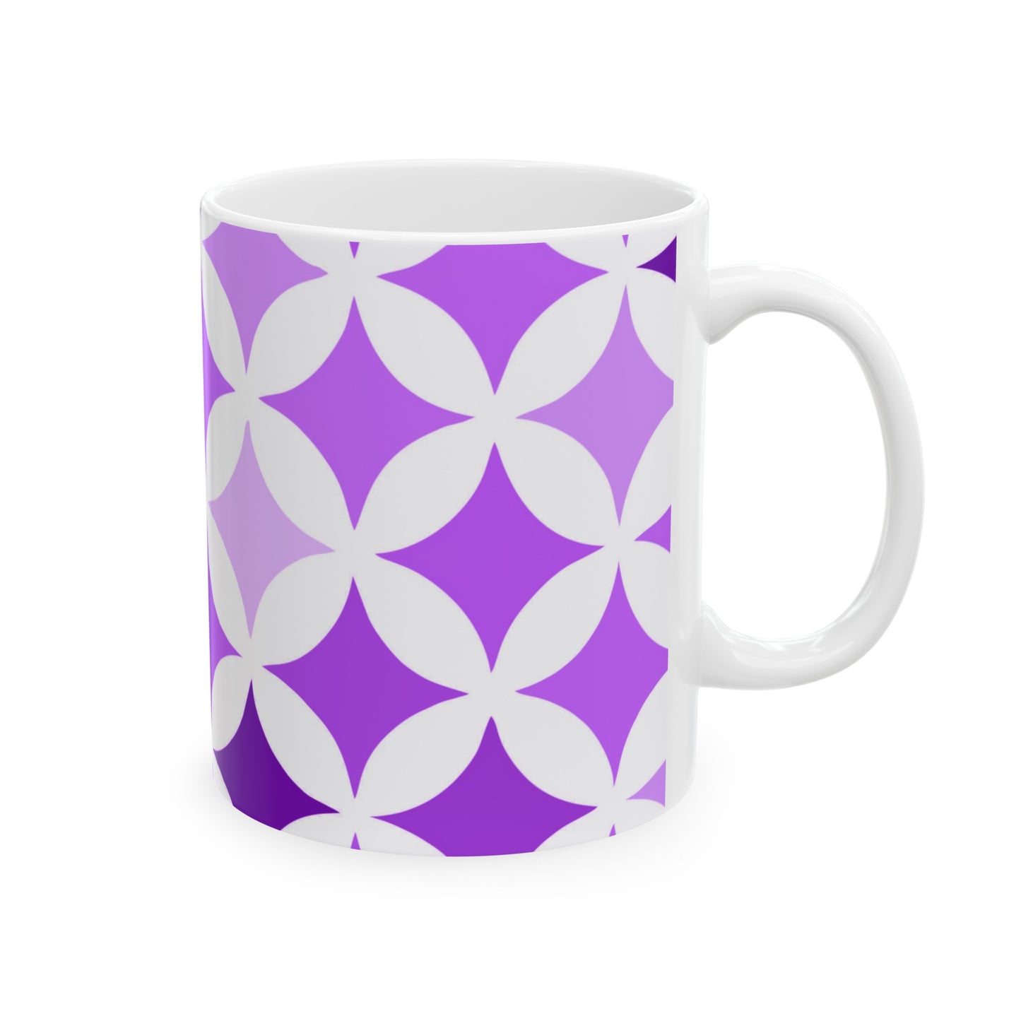 Purple and White Seamless Stars