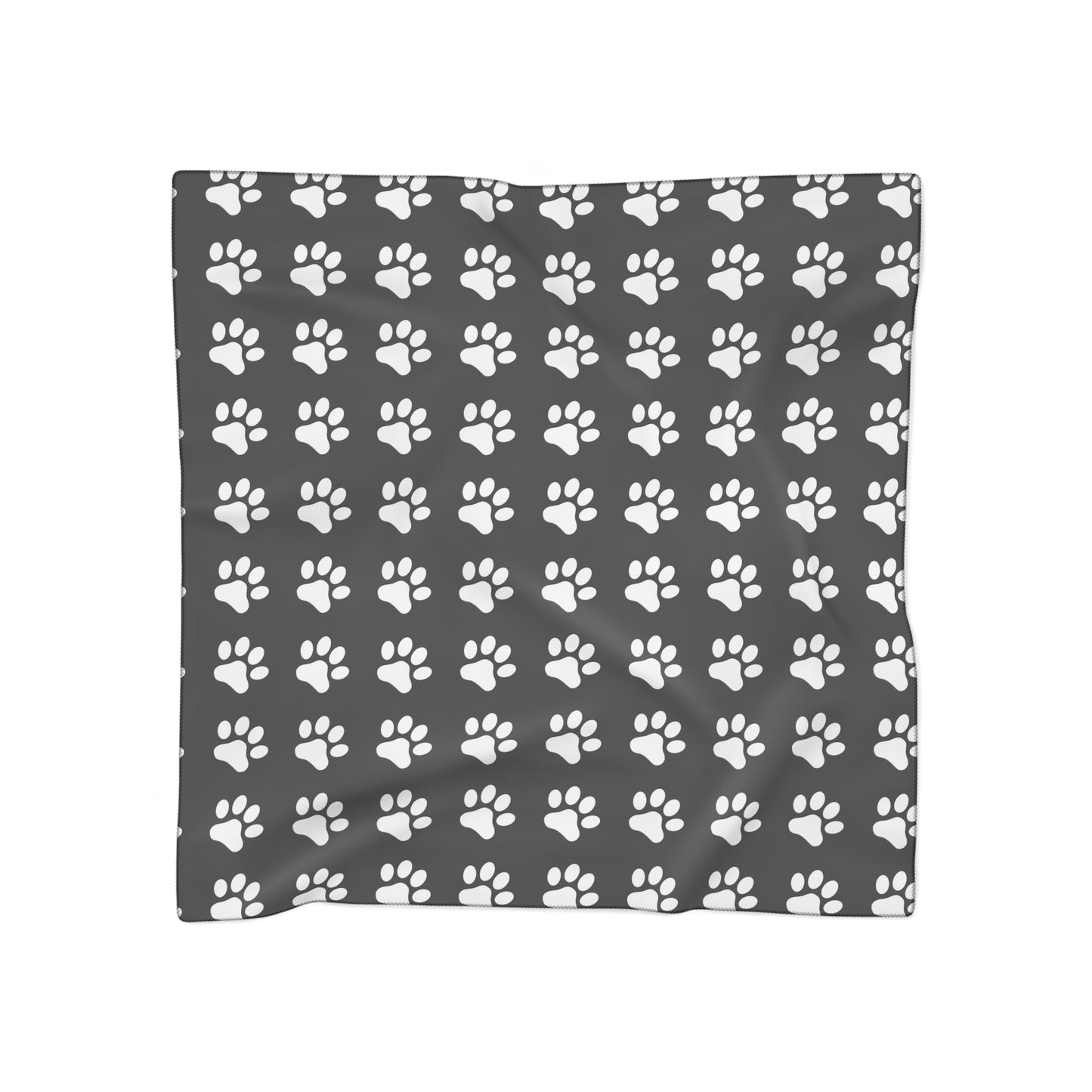 Paw Prints on Black Scarf