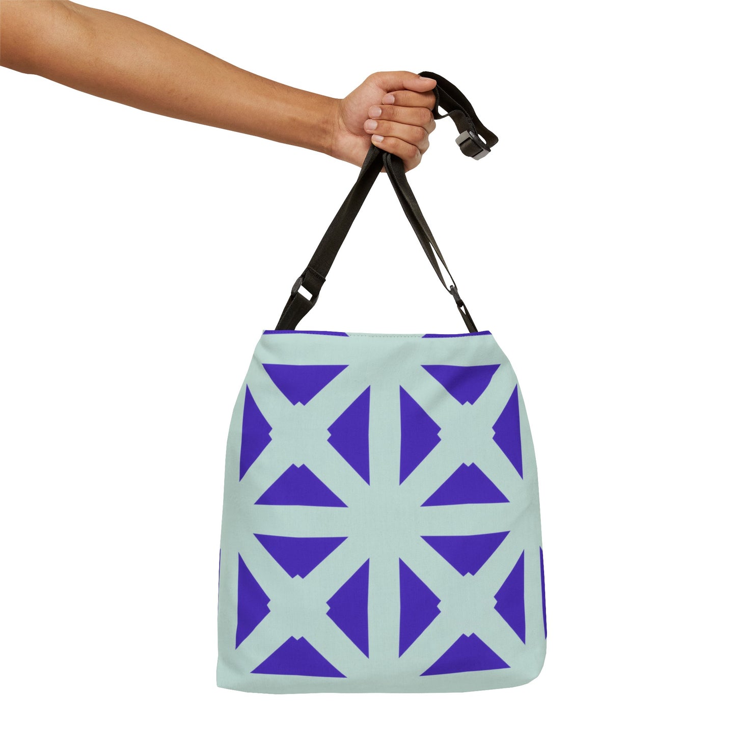 Green and Blue Bold Lattice - Tote Bag