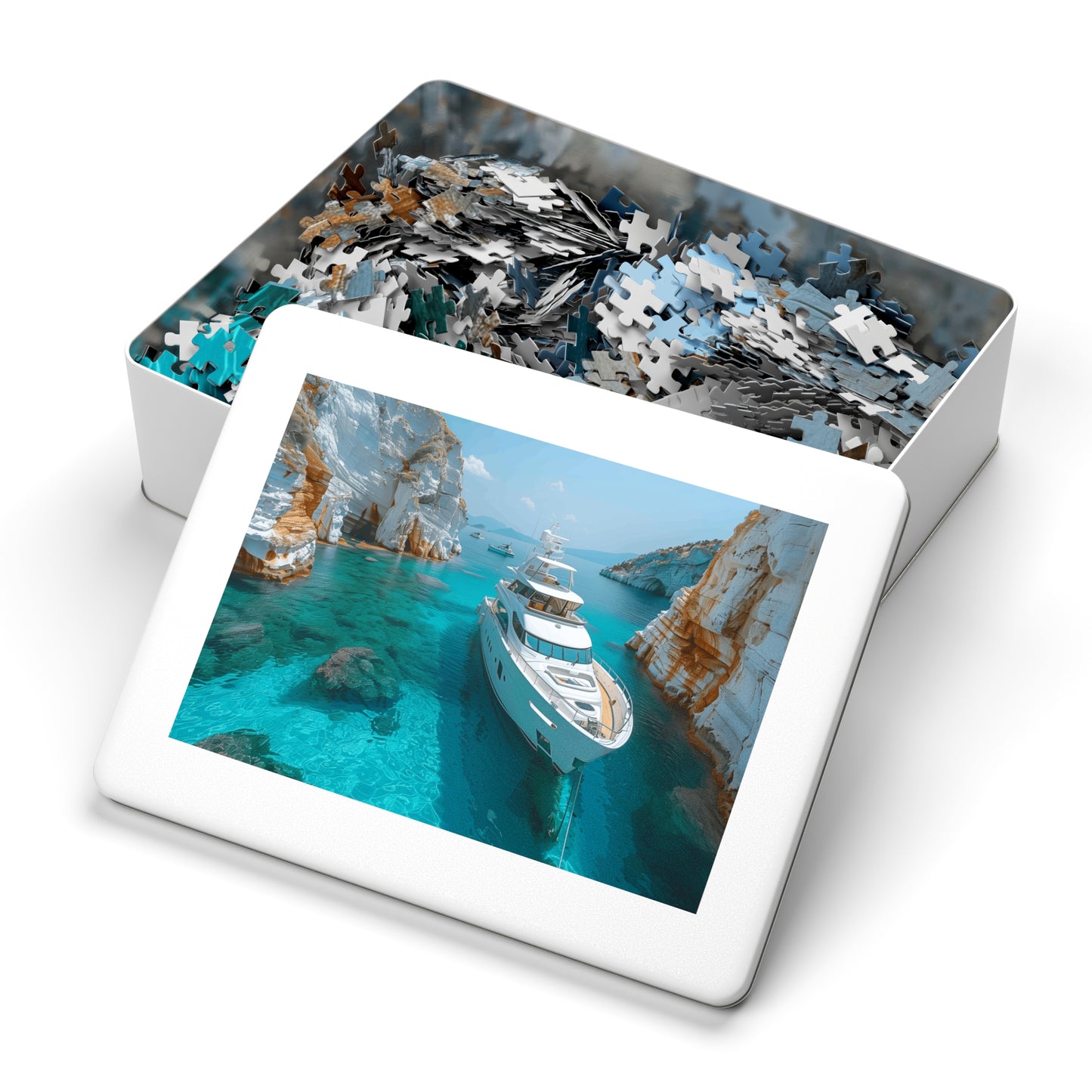Yacht by the White Rocks - 2000-Piece Jigsaw Puzzle