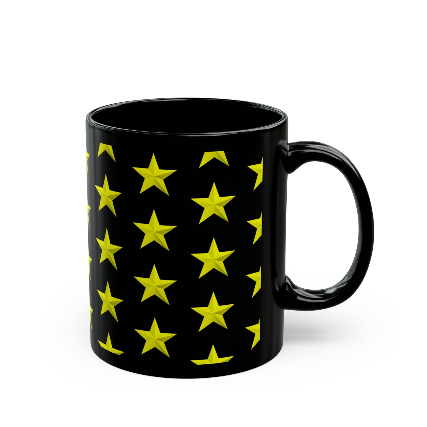 Yellow Stars on Black