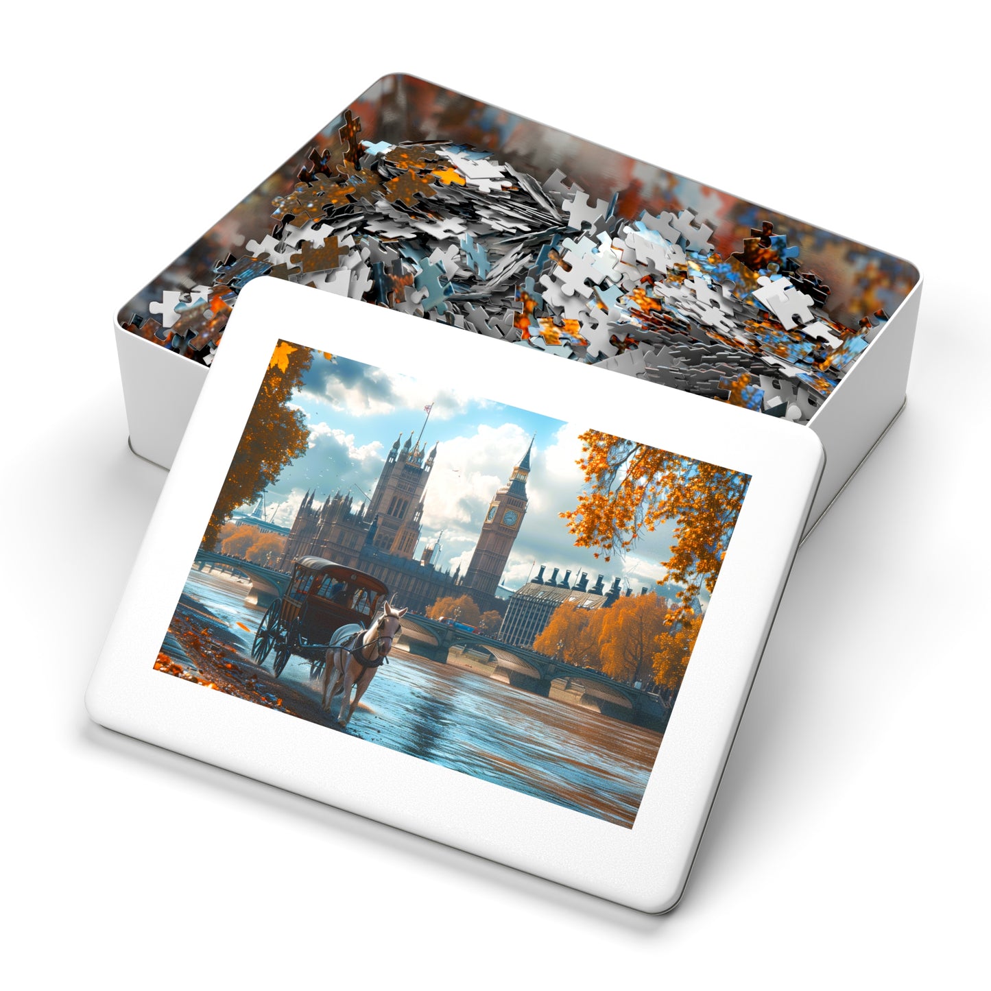 White Horse in Old London Town - 2000-Piece Jigsaw Puzzle