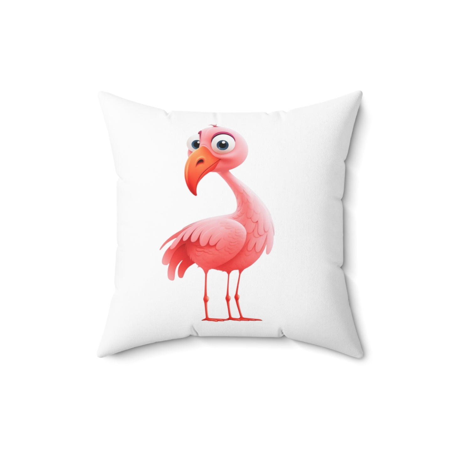 Pink Flamingo on White - Pillowcase & Pillow