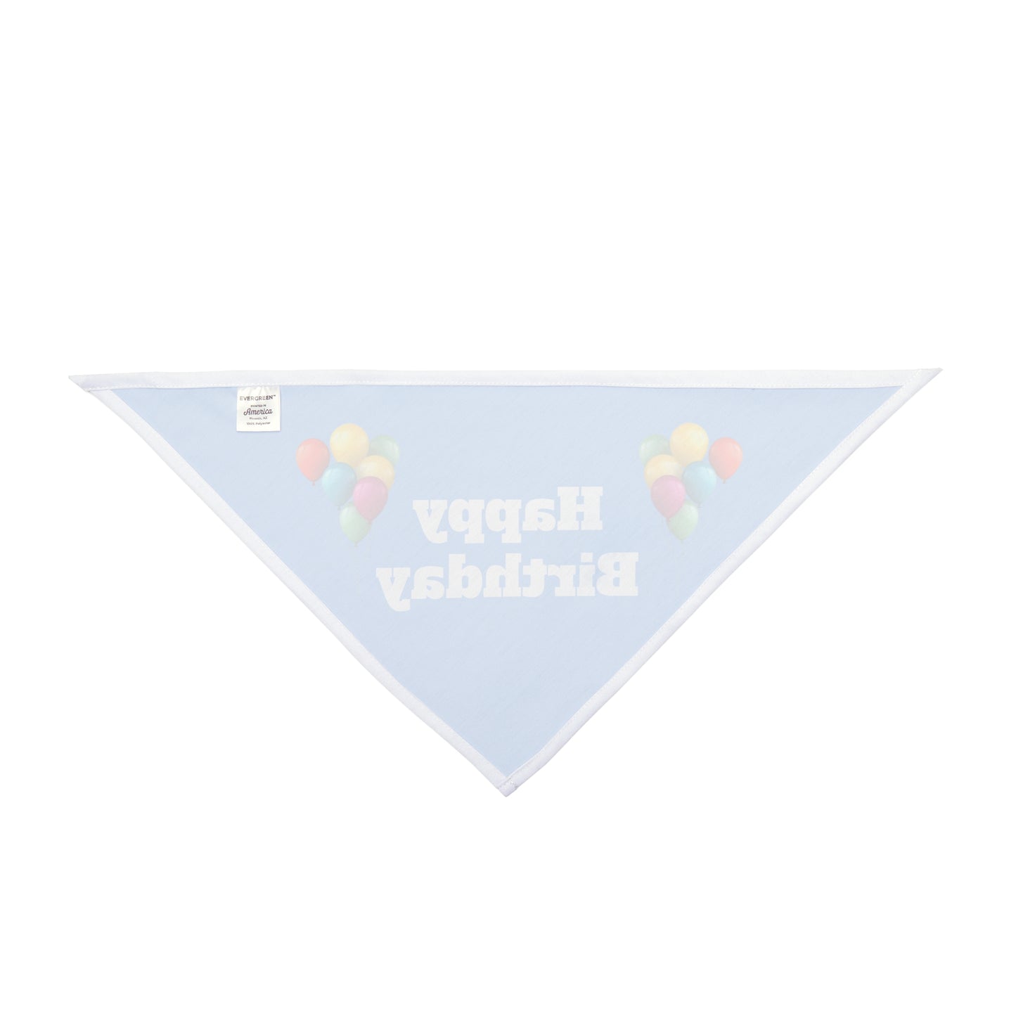 Happy Birthday on Blue - Tie Up Pet Bandana