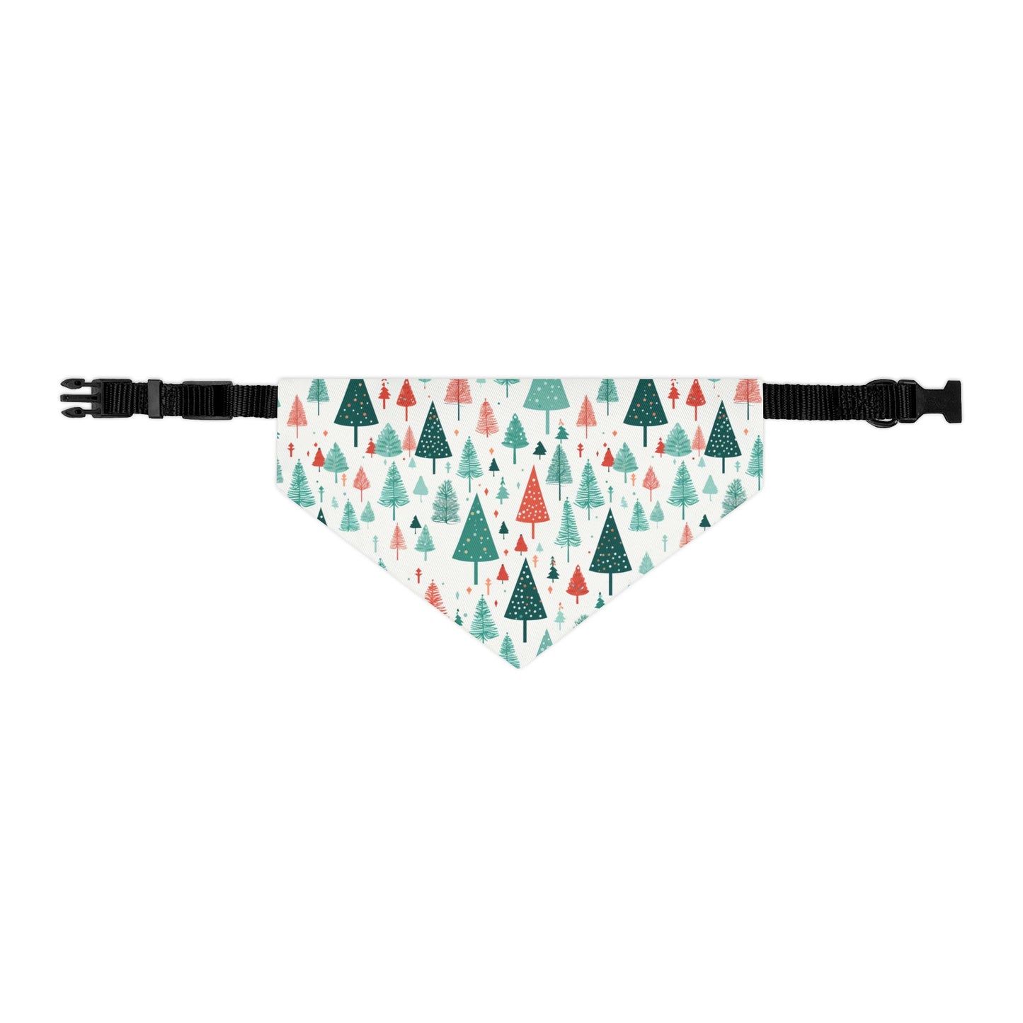 Christmas Trees on White - Pet Bandana Collar
