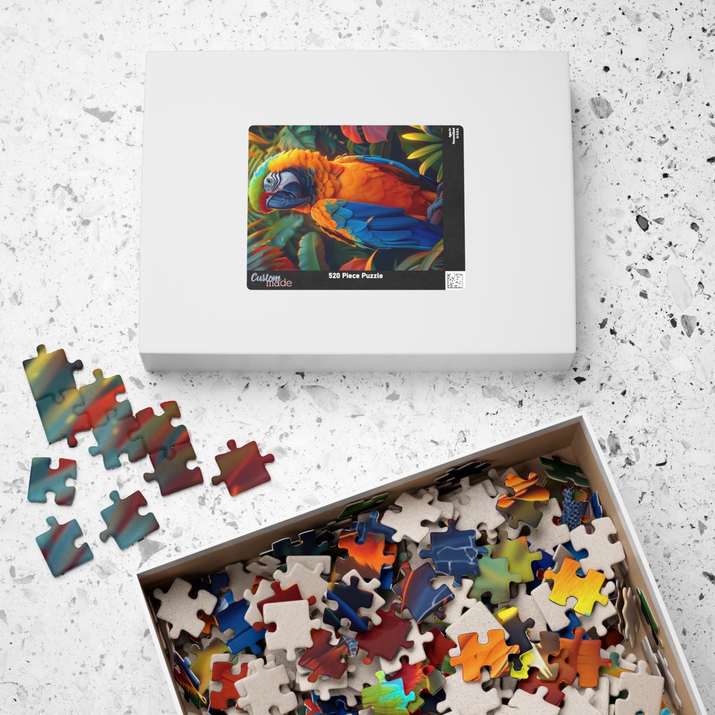 Majestic Macaw - Premium Puzzle Available in 110, 252, or 520 Pieces for Puzzle Lovers