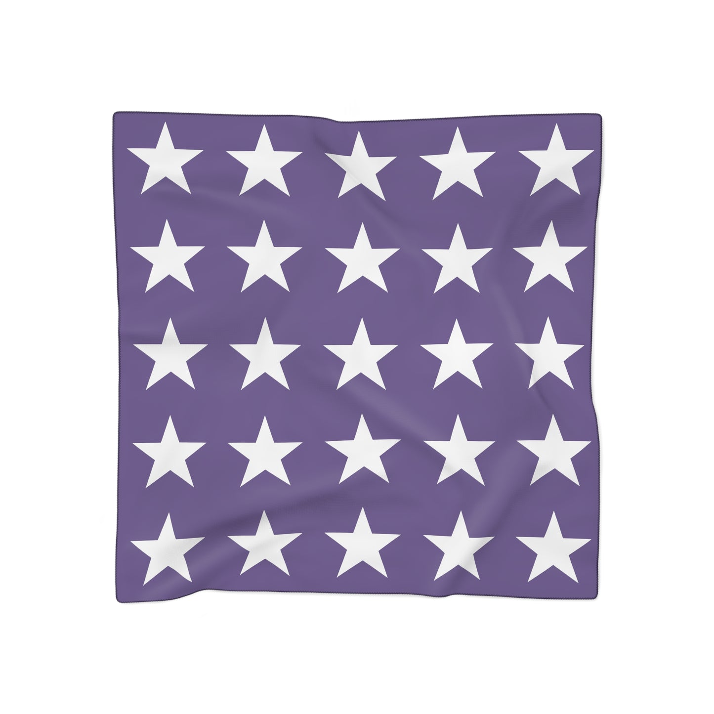 White Stars on Purple Scarf