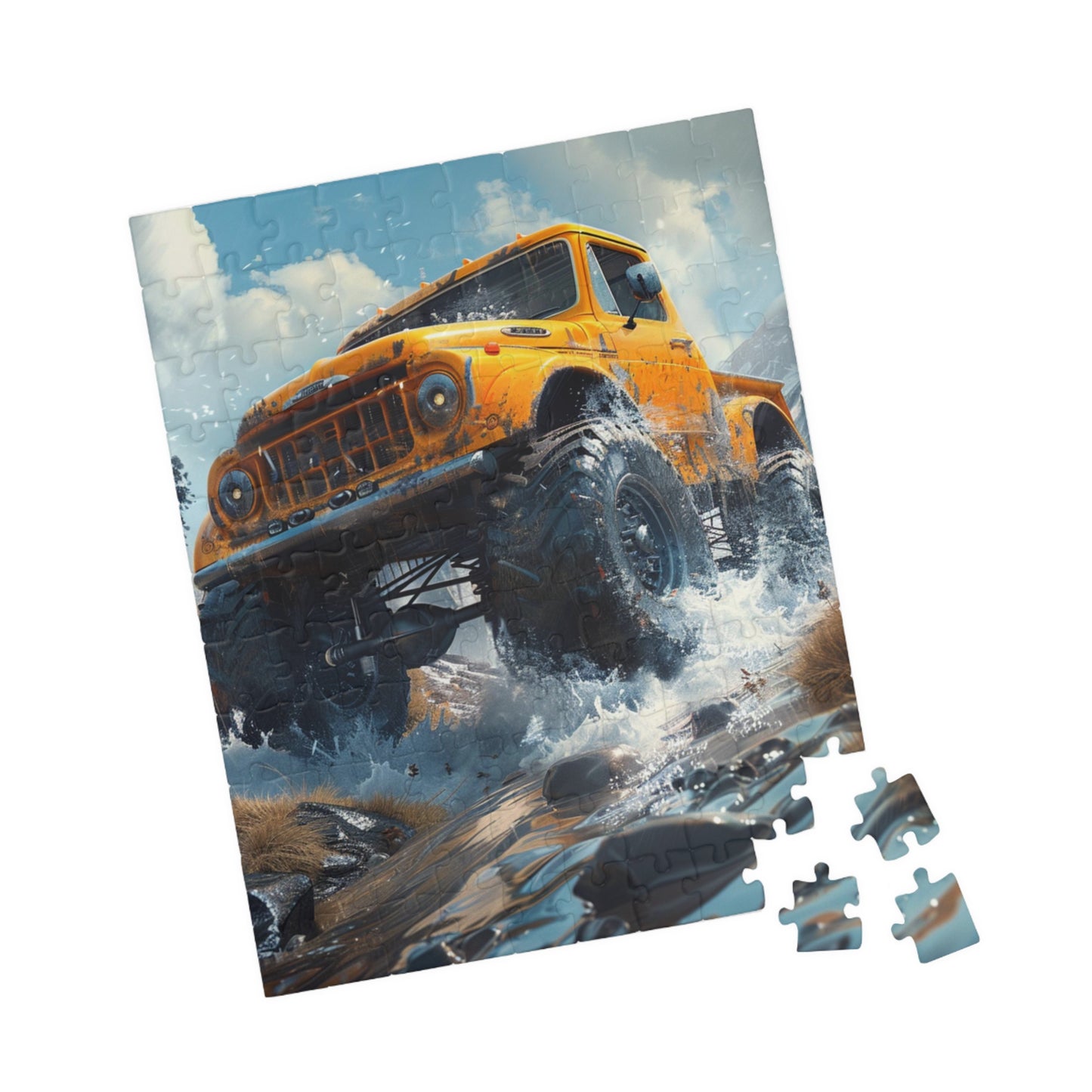Monster Truck - Premium Puzzle Available in 110, 252, or 520 Pieces for Puzzle Lovers