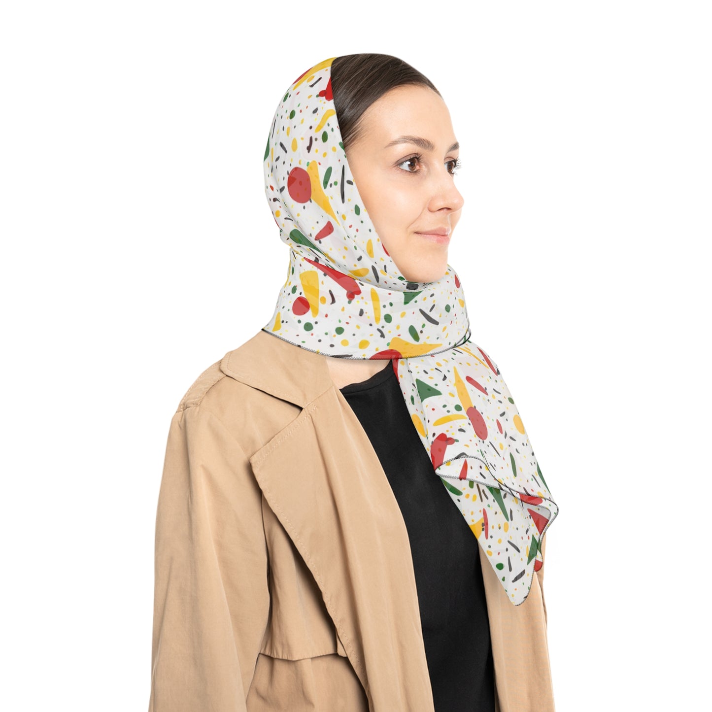 Confetti Green Yellow Red Mix Scarf
