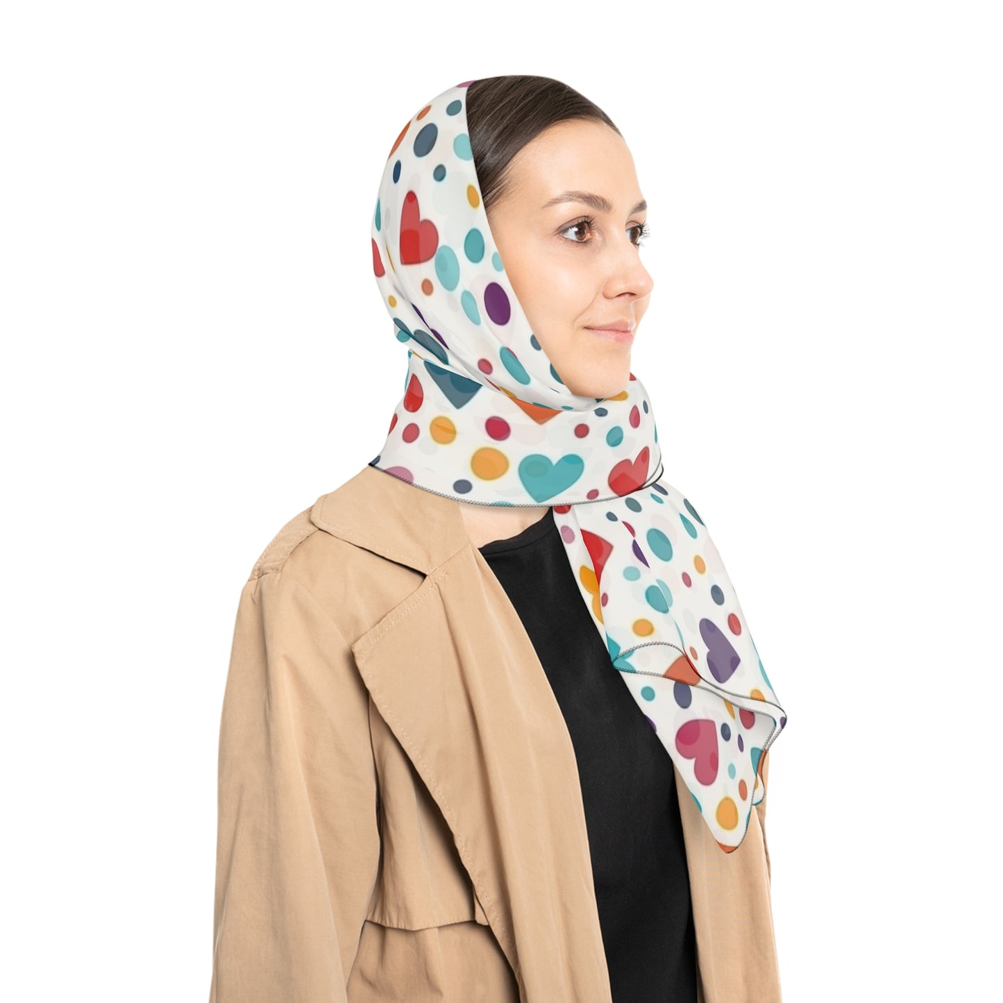 Polka Dot Hearts Scarf