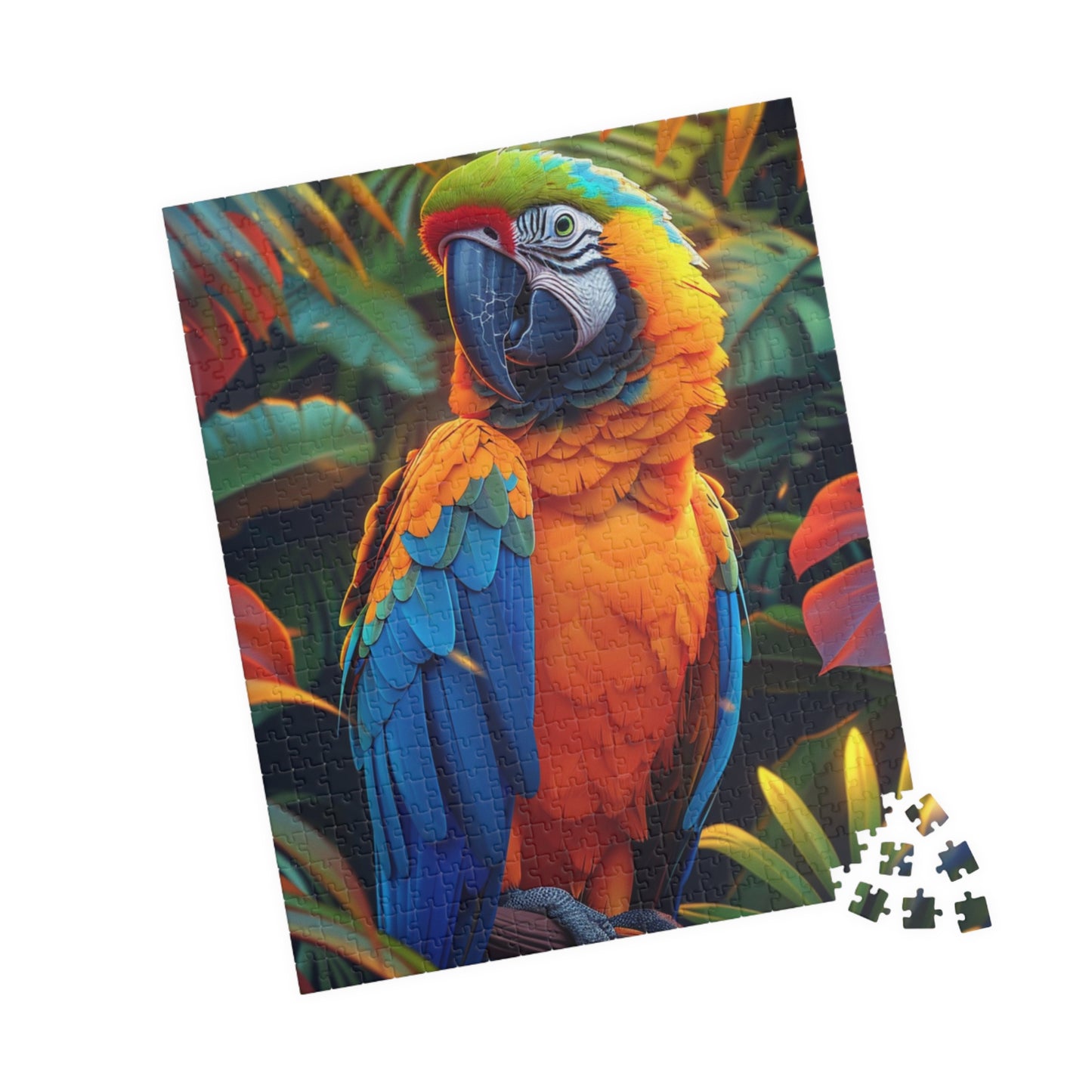 Majestic Macaw - Premium Puzzle Available in 110, 252, or 520 Pieces for Puzzle Lovers