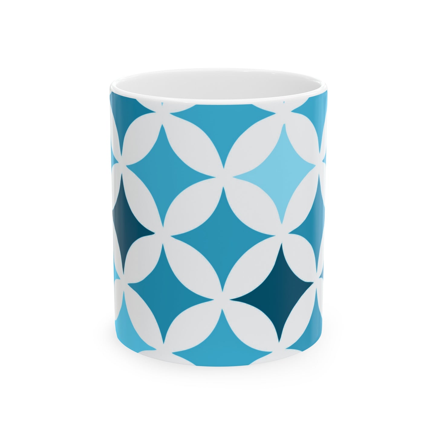 Blue and White Seamless Stars