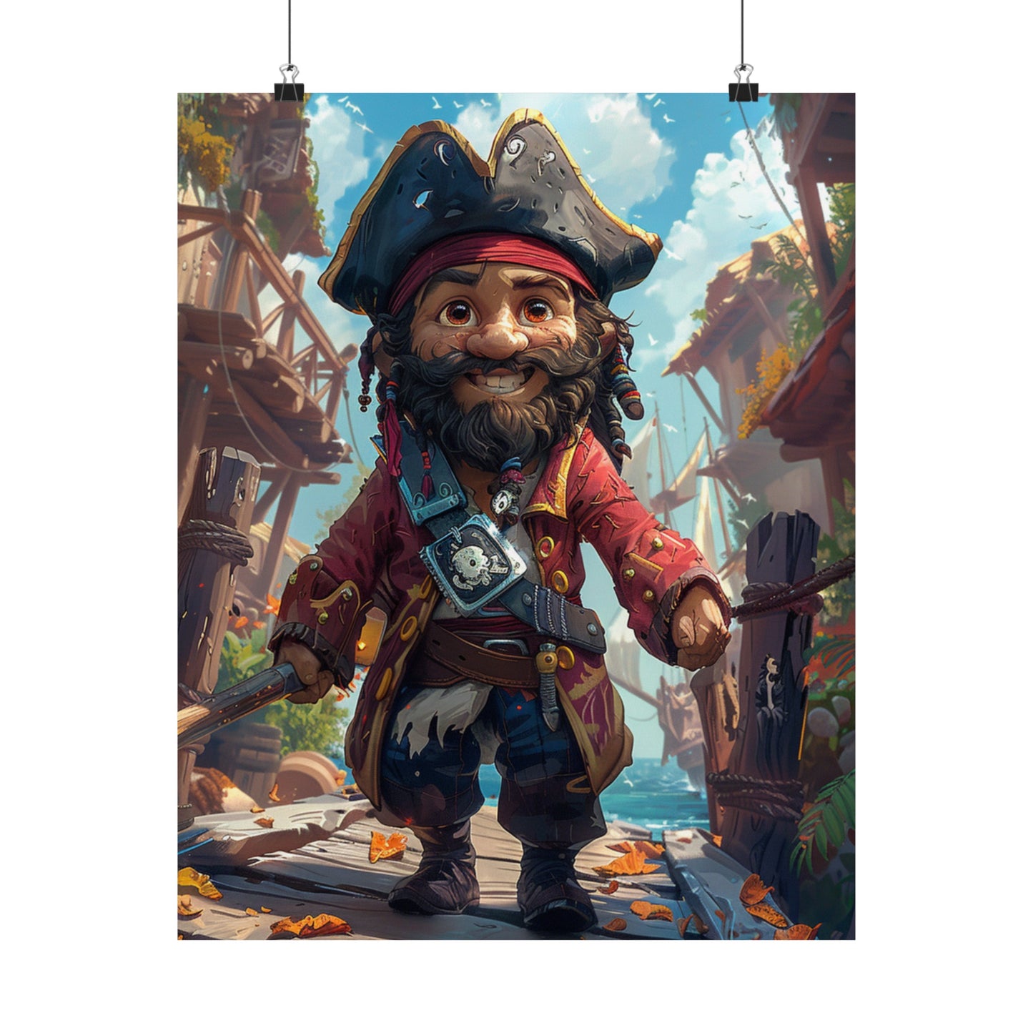 Pete The Friendly Pirate - Physical Print Stunning Premium Poster