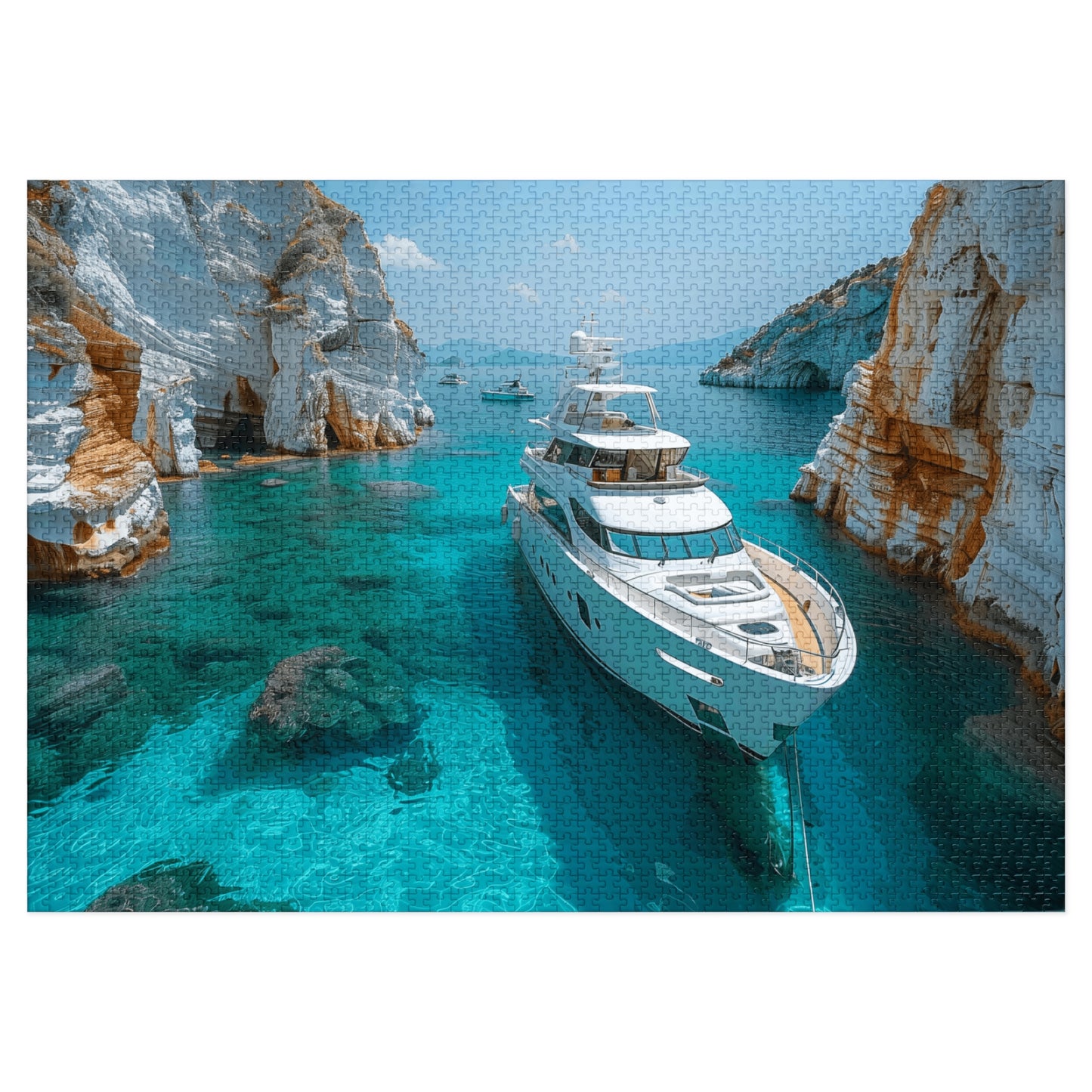 Yacht by the White Rocks - 2000-Piece Jigsaw Puzzle