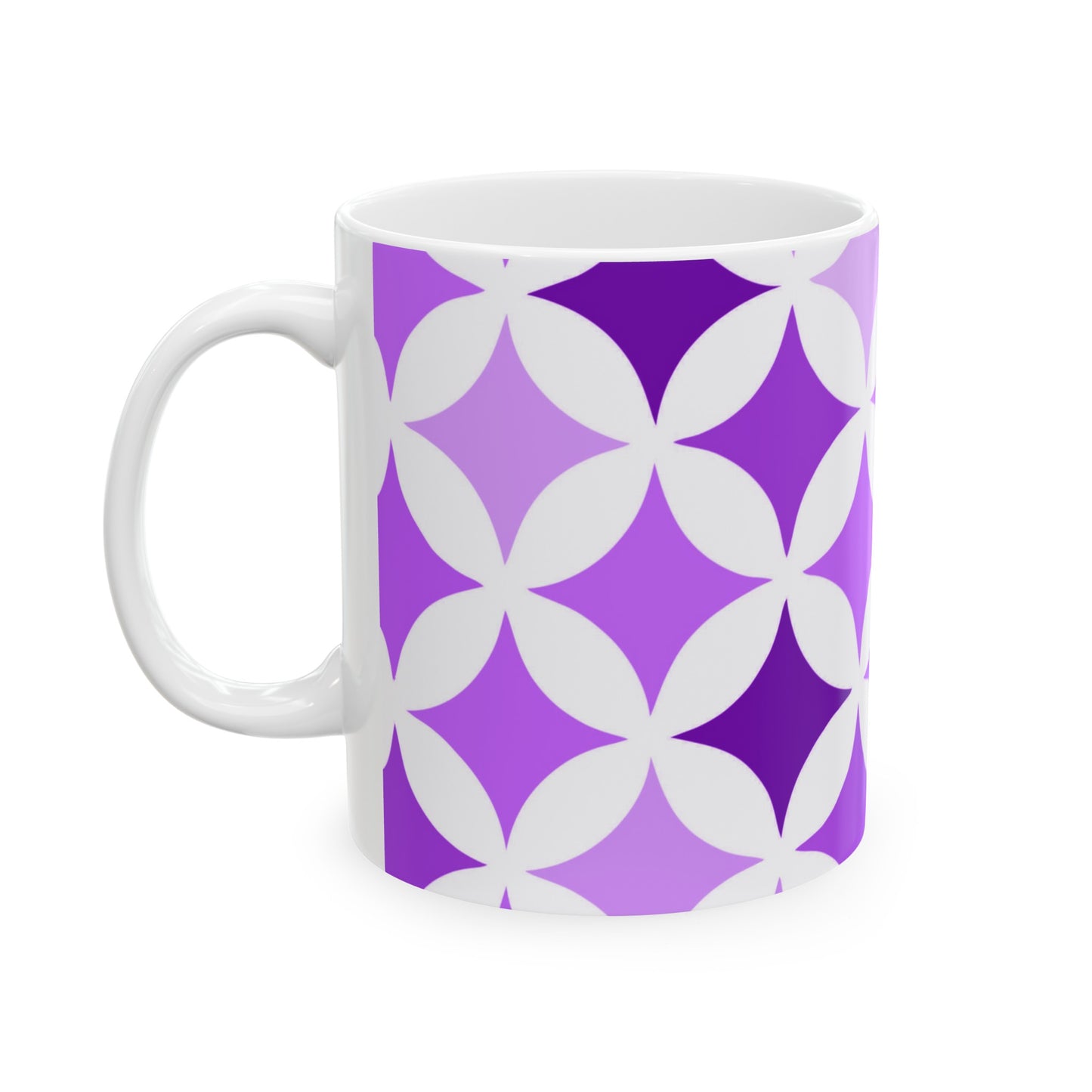 Purple and White Seamless Stars