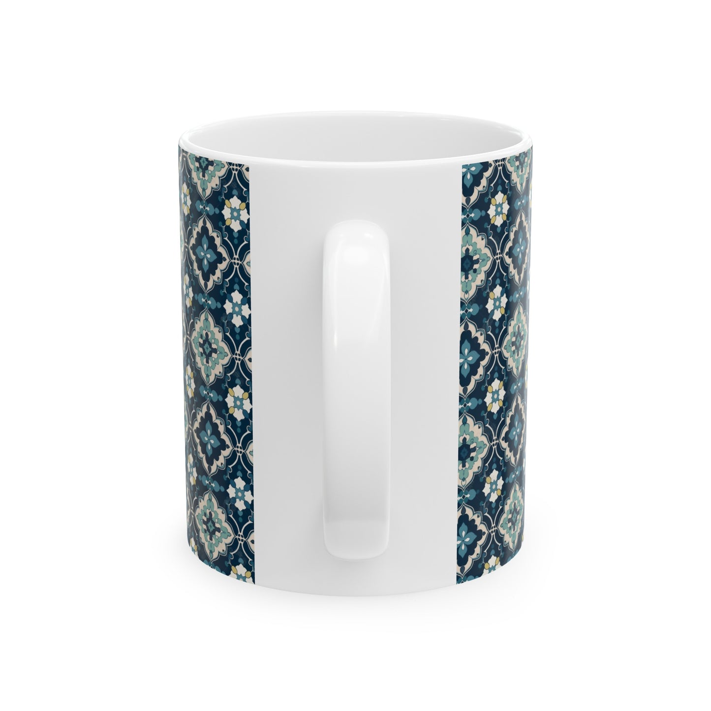 Quatrefoil Print Blue