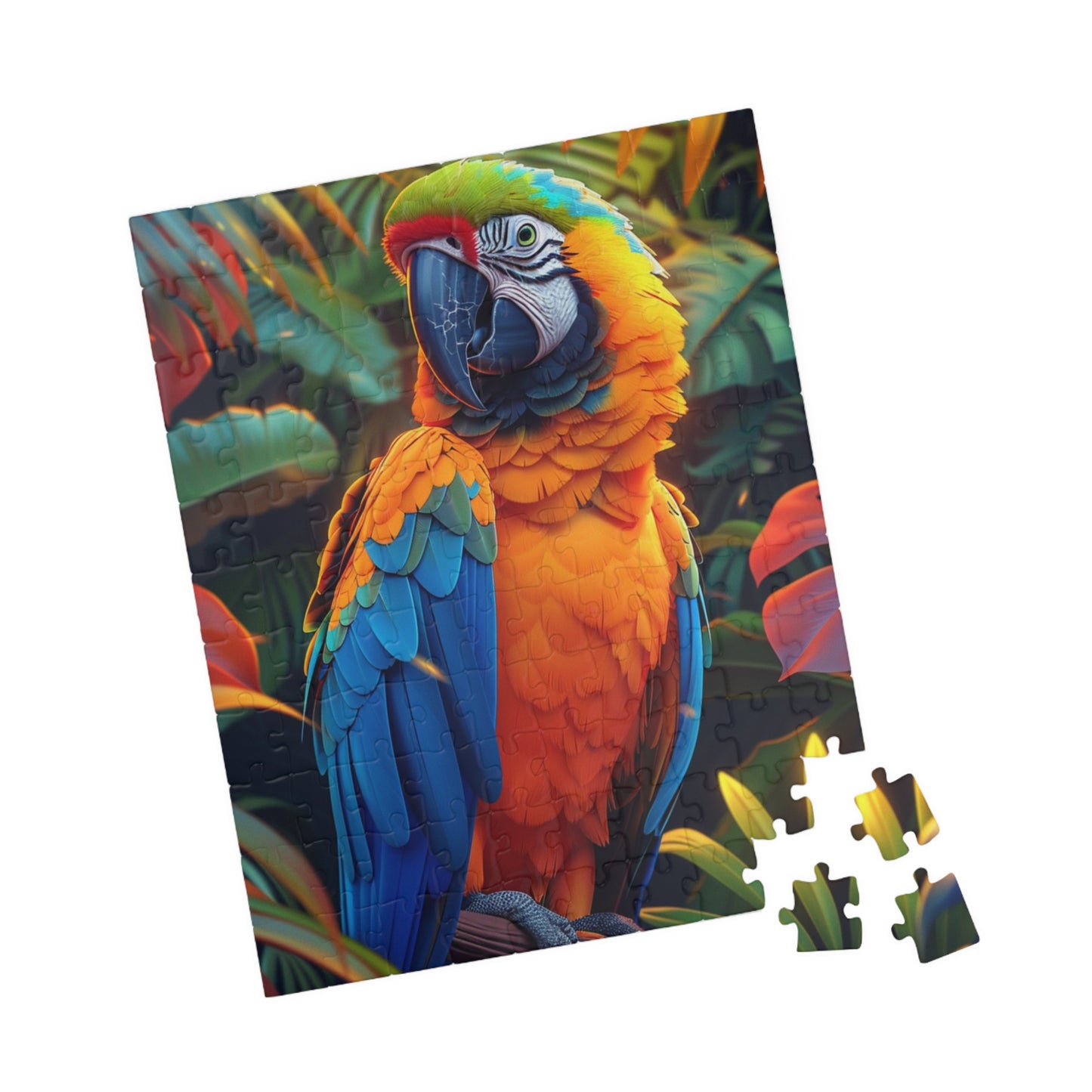 Majestic Macaw - Premium Puzzle Available in 110, 252, or 520 Pieces for Puzzle Lovers