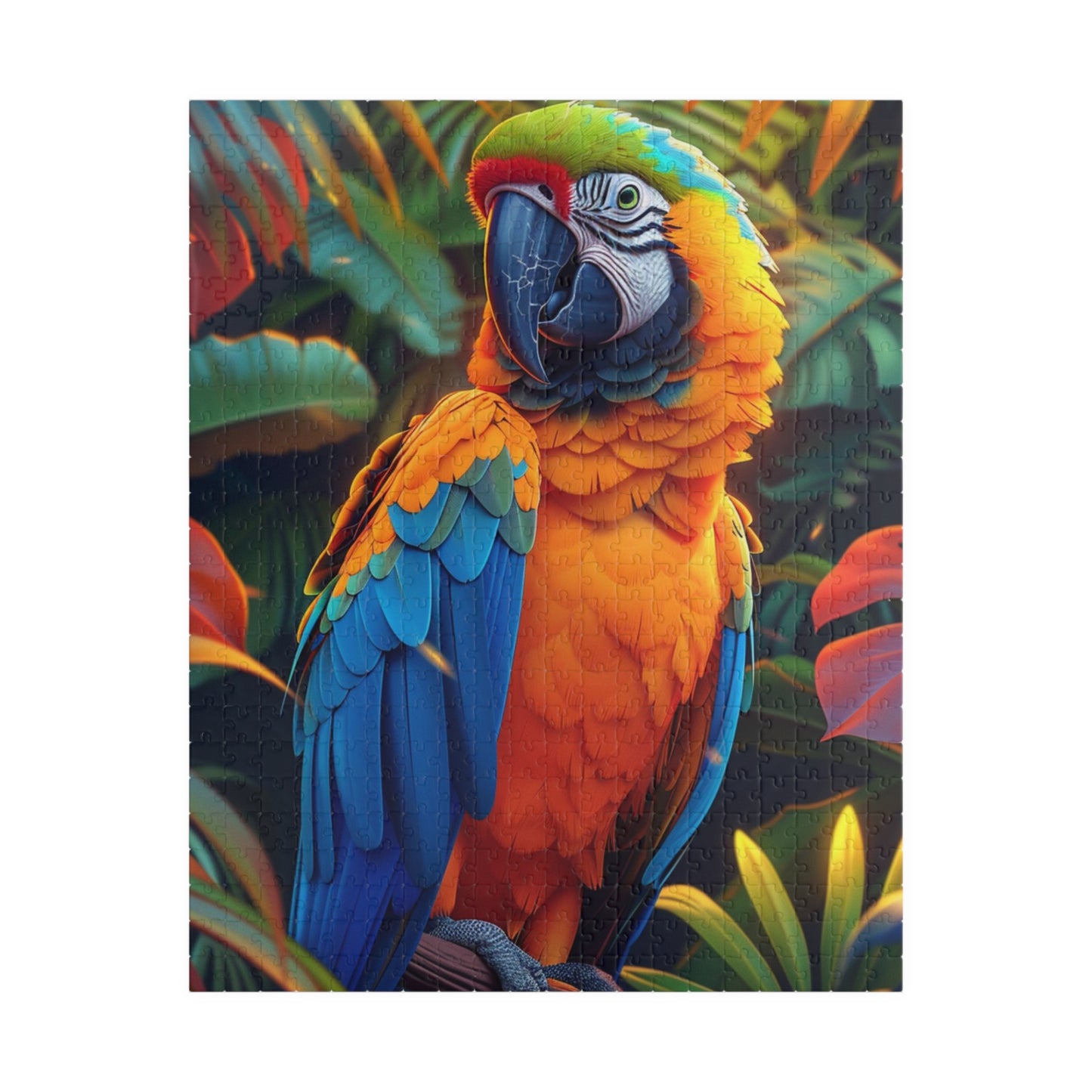 Majestic Macaw - Premium Puzzle Available in 110, 252, or 520 Pieces for Puzzle Lovers