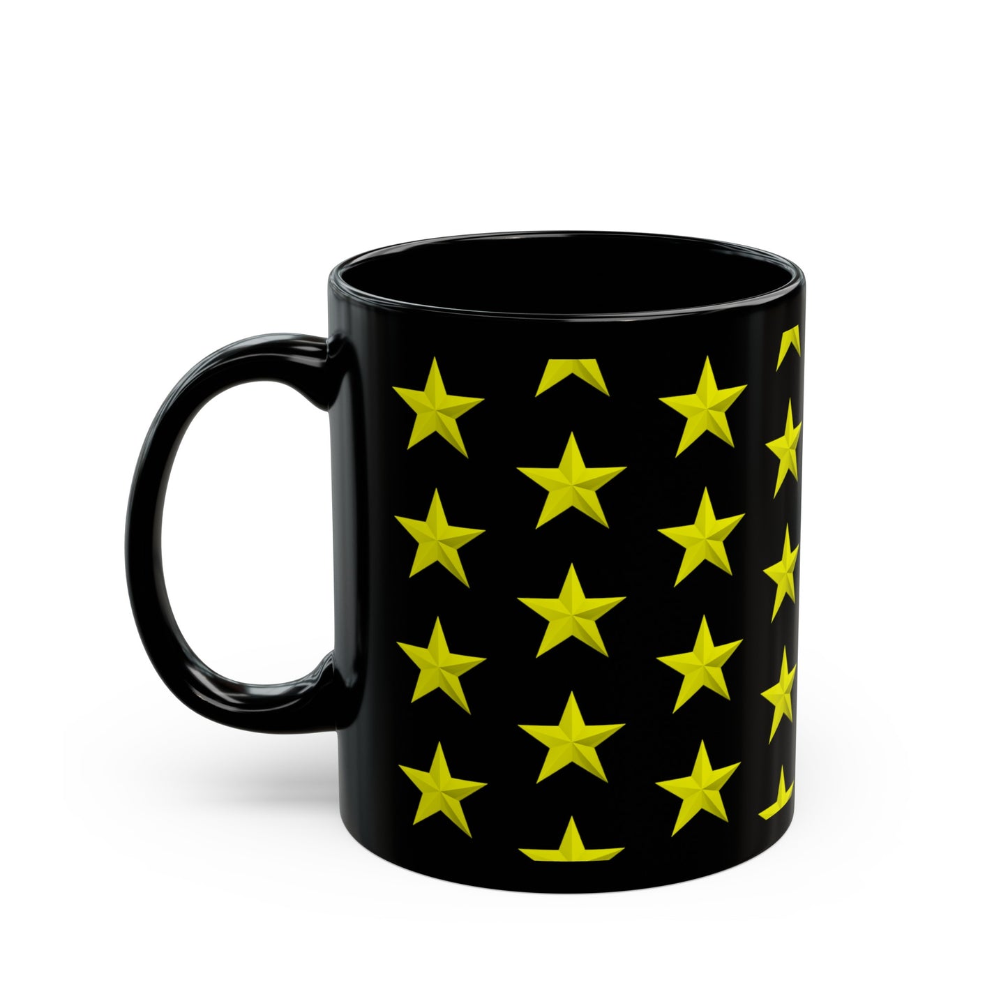 Yellow Stars on Black