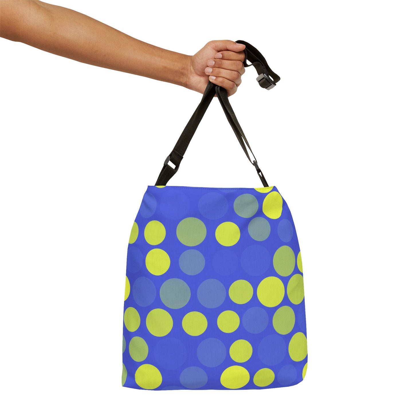Shades of Yellow & Blue Polka Dots - Tote Bag
