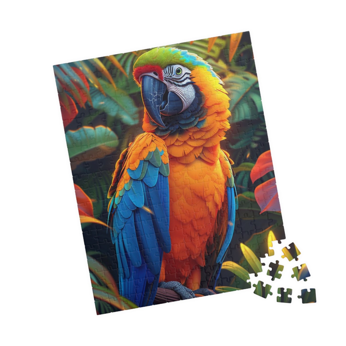Majestic Macaw - Premium Puzzle Available in 110, 252, or 520 Pieces for Puzzle Lovers
