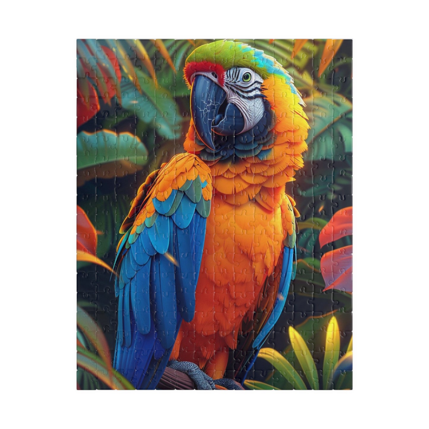 Majestic Macaw - Premium Puzzle Available in 110, 252, or 520 Pieces for Puzzle Lovers