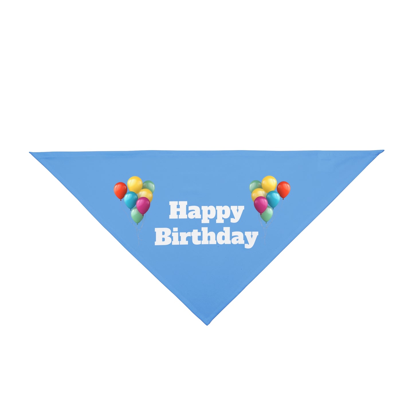 Happy Birthday on Blue - Tie Up Pet Bandana