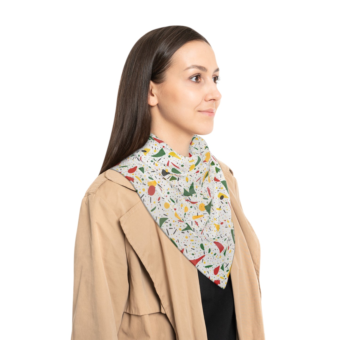 Confetti Green Yellow Red Mix Scarf