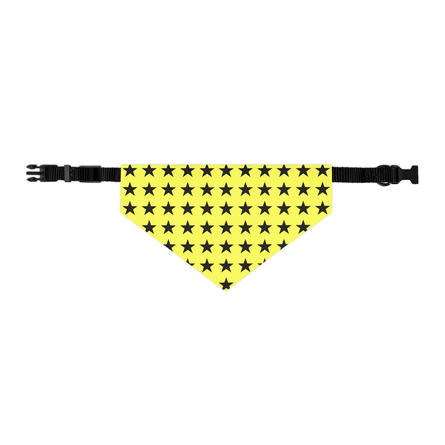 Black Stars on Yellow - Pet Bandana Collar