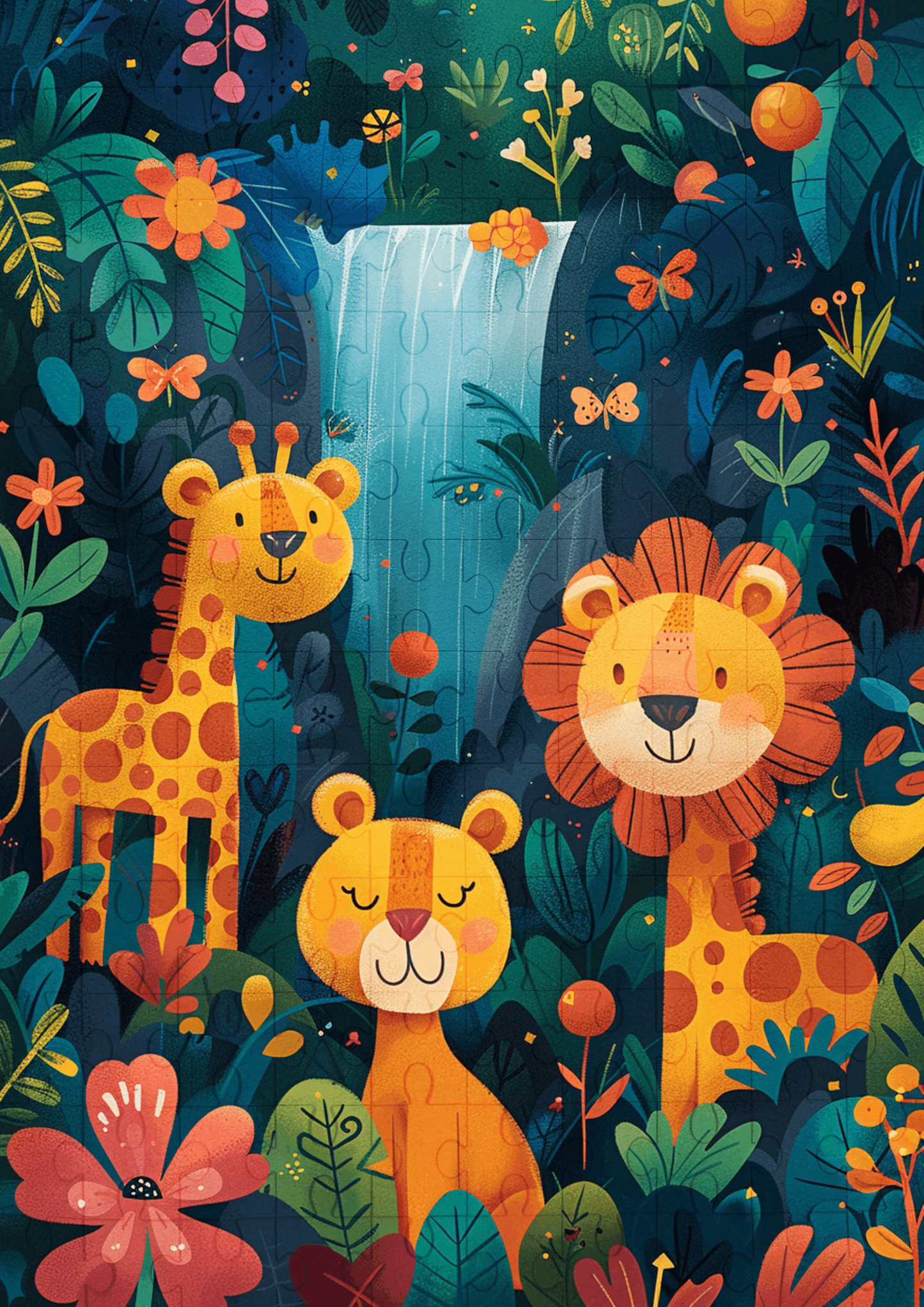 Animal Kingdom - 120-piece wooden jigsaw puzzle