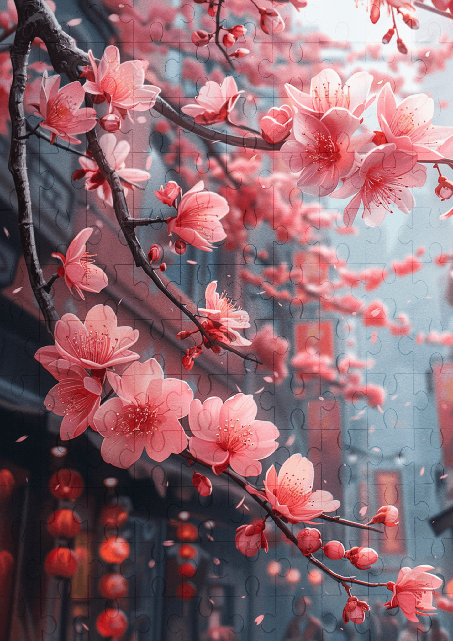 Cherry Blossoms In Japan - 120-piece wooden jigsaw puzzle