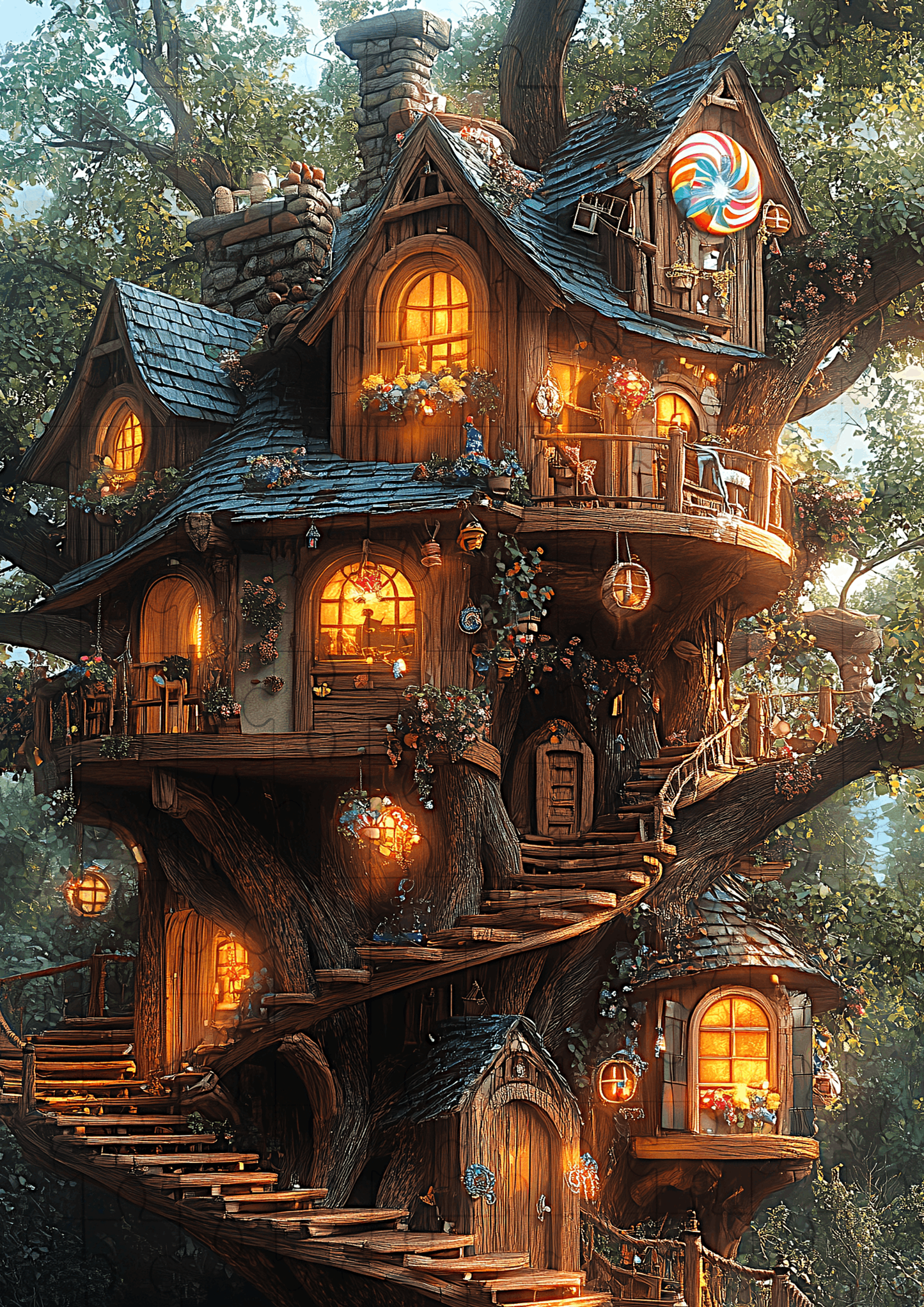 Magical Treehouse - 120-piece wooden jigsaw puzzle
