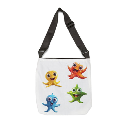 Cute Starfish Animated Characters - Tote Bag