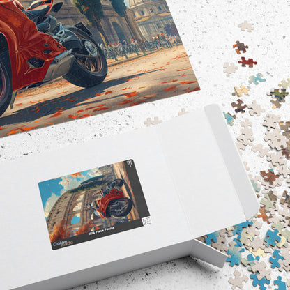 Red Motorbike by The Colosseum - 1014-Piece Jigsaw Puzzle