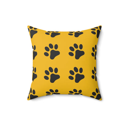 Paw Print on Yellow - Pillowcase & Pillow