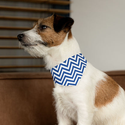 Chevron Blue - Pet Bandana Collar