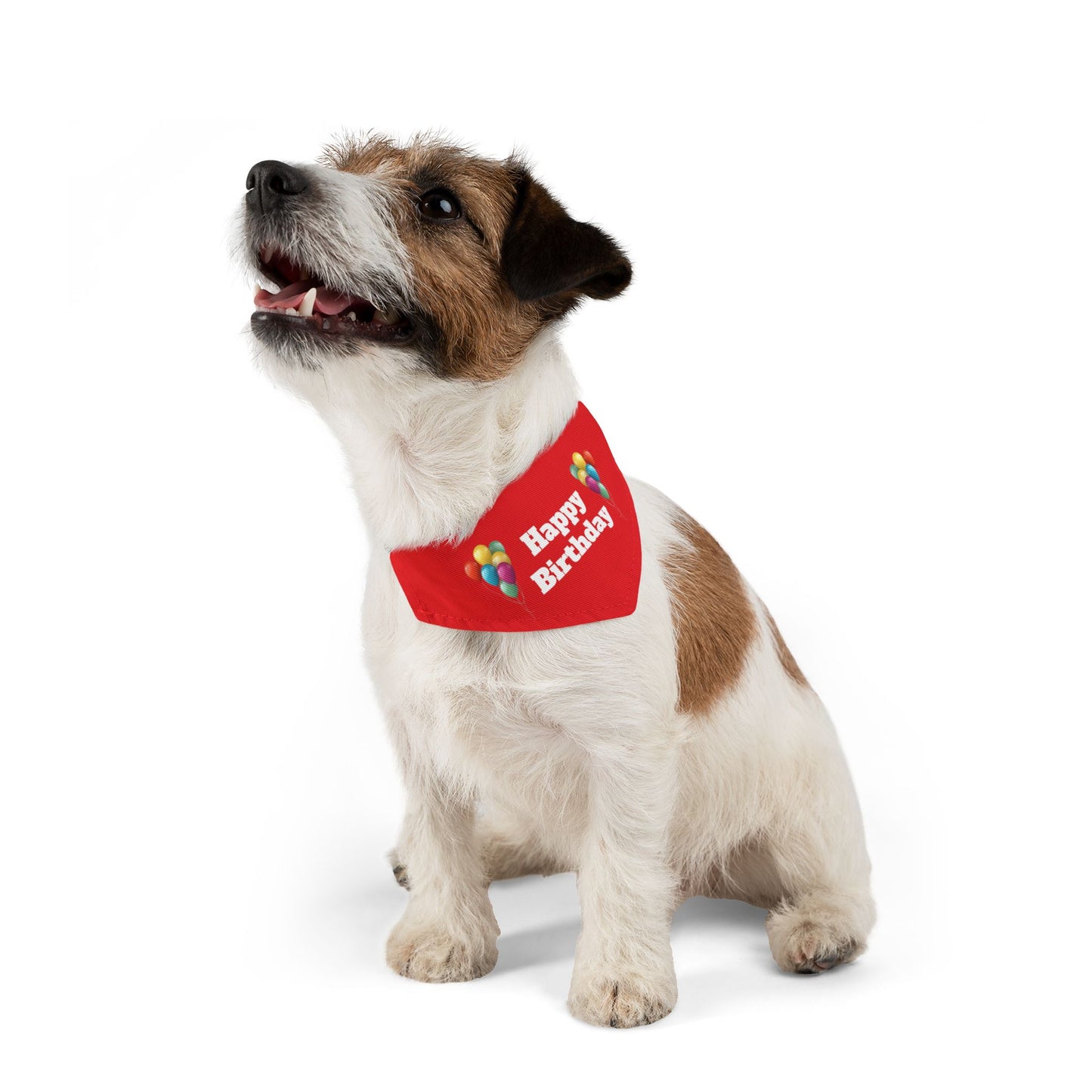 Happy Birthday on Red - Pet Bandana Collar