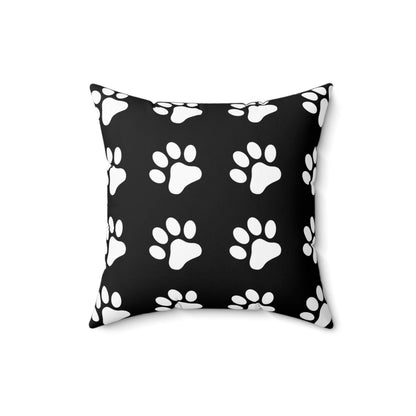 Paw Print on Black - Pillowcase & Pillow