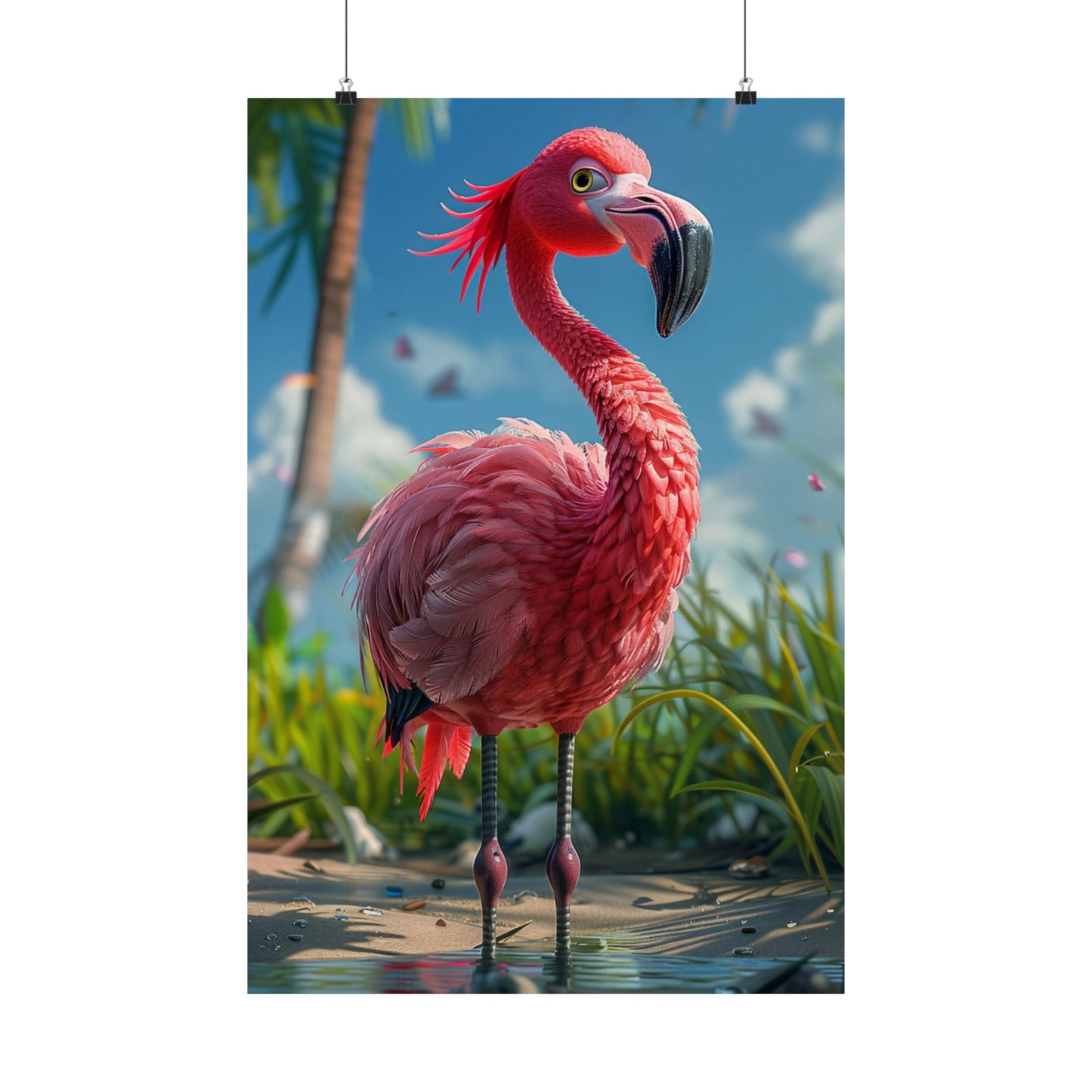 Felicity The Flamingo - Physical Print Stunning Premium Poster