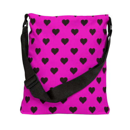 Love Hearts on Pink - Tote Bag