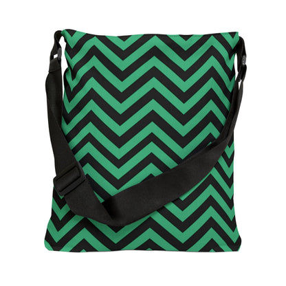 Green and Black Chevron - Tote Bag