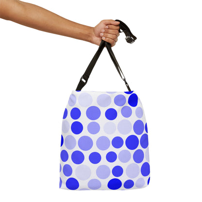 Shades of Dark Blue Polka Dots - Tote Bag