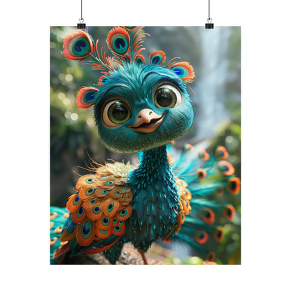 Poppy The Peacock - Physical Print Stunning Premium Poster