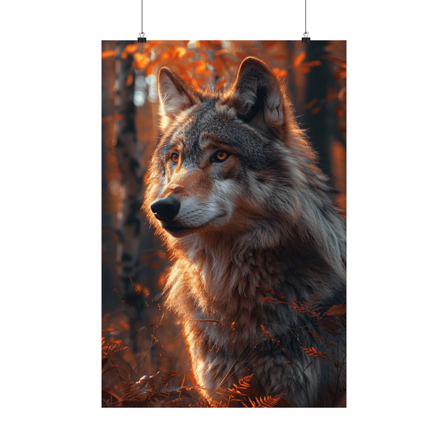 Grey The Wolf  - Physical Print Stunning Premium Poster