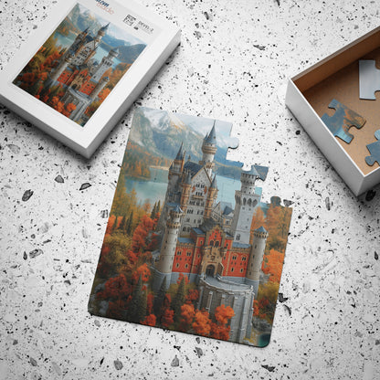 An Interpretation of Neuschwanstein Castle - 30-Piece Kids Jigsaw Puzzle