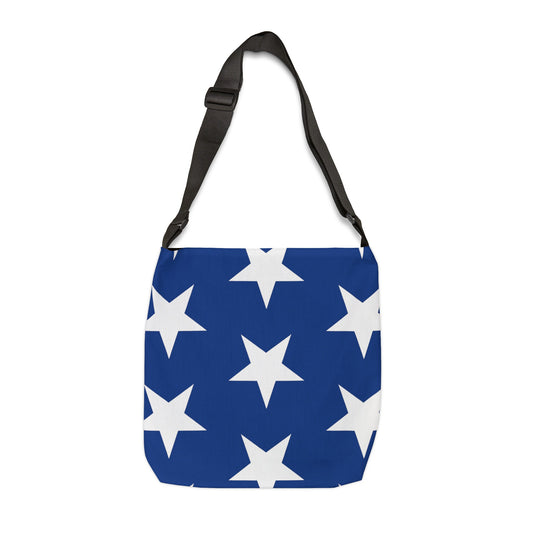 White Stars on Blue - Tote Bag